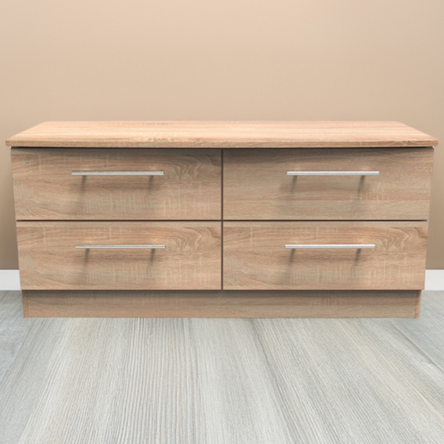 Crowndale Sherwood 4 Drawer Bardolino Oak Bed Box - Brown - Wilko - image 1