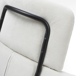Polaris Set of 2 Corduroy White Swivel Chair - Shankar - Wilko - thumbnail 6