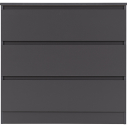 Seconique Malvern 3 Drawer Grey Chest of Drawers - Wilko - thumbnail 4