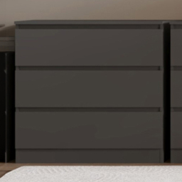 Seconique Malvern 3 Drawer Grey Chest of Drawers - Wilko - thumbnail 1