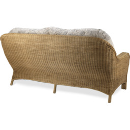 Desser Centurion 3 Seater Leafy Natural Rattan Sofa - Multi - Wilko - thumbnail 4