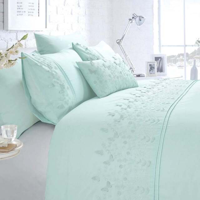 Rapport Home Papillon Double Duck Egg Duvet Set - Blue - Wilko - image 1