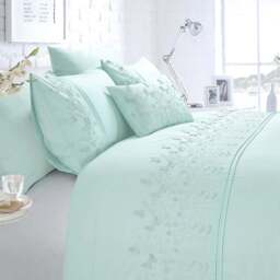 Rapport Home Papillon Double Duck Egg Duvet Set - Blue - Wilko - thumbnail 1