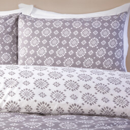 Sierra Geo Duvet Set Grey Superking - Size: Super King - Divante - Wilko - thumbnail 4