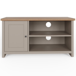 GFW Lancaster Single Door 2 Shelf Grey Small TV Cabinet - Size: 39 x 95 x 49cm - Wilko - thumbnail 5