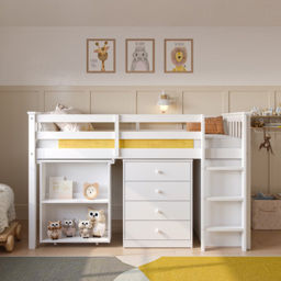 Flair Soban Shorty White Cabin Bed - Wilko - thumbnail 5