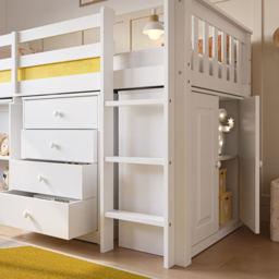 Flair Soban Shorty White Cabin Bed - Wilko - thumbnail 3
