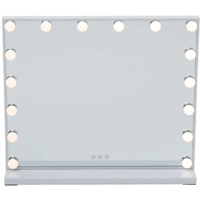 Living and Home LED White Makeup Vanity Mirror with Smart Sensor Screen - Size: 62 x 54.5cm - Wilko - image 1