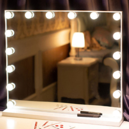 Living and Home LED White Makeup Vanity Mirror with Smart Sensor Screen - Size: 62 x 54.5cm - Wilko - thumbnail 6
