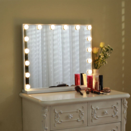 Living and Home LED White Makeup Vanity Mirror with Smart Sensor Screen - Size: 62 x 54.5cm - Wilko - thumbnail 3