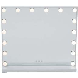 Living and Home LED White Makeup Vanity Mirror with Smart Sensor Screen - Size: 62 x 54.5cm - Wilko - thumbnail 1