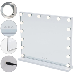 Living and Home LED White Makeup Vanity Mirror with Smart Sensor Screen - Size: 62 x 54.5cm - Wilko - thumbnail 7