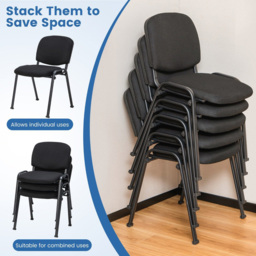 Costway Set of 2 Black Office Chair - Size: 73 x 60 x 49cm - Wilko - thumbnail 6