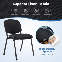Costway Set of 2 Black Office Chair - Size: 73 x 60 x 49cm - Wilko - thumbnail 5