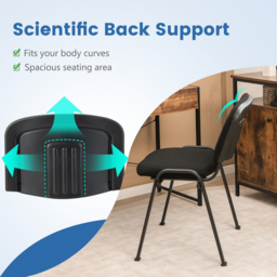 Costway Set of 2 Black Office Chair - Size: 73 x 60 x 49cm - Wilko - thumbnail 7