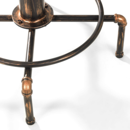 Julian Bowen Rockport Brushed Copper Effect Pipework Bar Table - Size: 2 Seater - Multi - Wilko - thumbnail 6