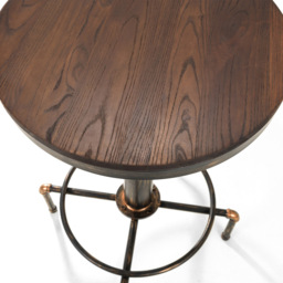 Julian Bowen Rockport Brushed Copper Effect Pipework Bar Table - Size: 2 Seater - Multi - Wilko - thumbnail 5