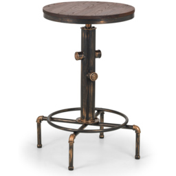 Julian Bowen Rockport Brushed Copper Effect Pipework Bar Table - Size: 2 Seater - Multi - Wilko - thumbnail 3