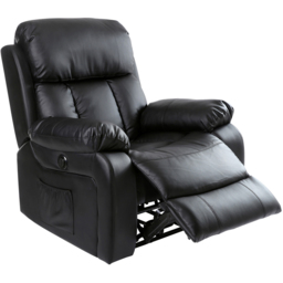 Furniture Online Chester Black Bonded Leather Electric Recliner Chair - Size: 108 x 97 x 92cm - Wilko - thumbnail 7