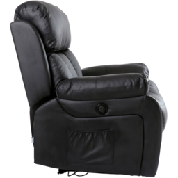 Furniture Online Chester Black Bonded Leather Electric Recliner Chair - Size: 108 x 97 x 92cm - Wilko - thumbnail 5