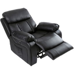 Furniture Online Chester Black Bonded Leather Electric Recliner Chair - Size: 108 x 97 x 92cm - Wilko - thumbnail 6