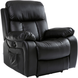 Furniture Online Chester Black Bonded Leather Electric Recliner Chair - Size: 108 x 97 x 92cm - Wilko - thumbnail 4