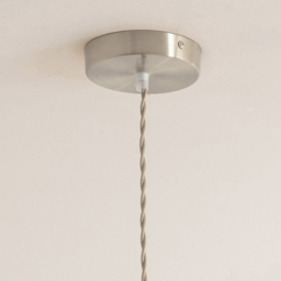 ValueLights Lane 5 Tier Green Glass Shade Brushed Chrome Single LED Ceiling Pendant Light - Size: 135.5 x 23.5 x 23.5cm - Silver - Wilko - thumbnail 5