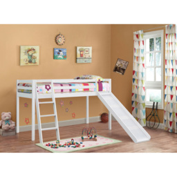 Brooklyn Single White Mid Sleeper Bed with Slide - Habitat - Wilko - thumbnail 4