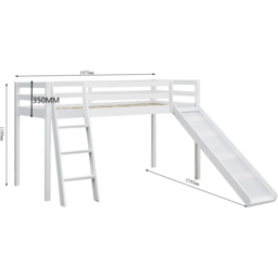 Brooklyn Single White Mid Sleeper Bed with Slide - Habitat - Wilko - thumbnail 5