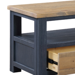 Baumhaus Splash of Blue 4 Drawer Single Shelf Widescreen TV Cabinet - Wilko - thumbnail 6