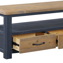 Baumhaus Splash of Blue 4 Drawer Single Shelf Widescreen TV Cabinet - Wilko - thumbnail 5