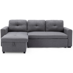 Furniture Online Newport 3 Seater Grey Corner Sofa Bed with Storage - Wilko - thumbnail 4