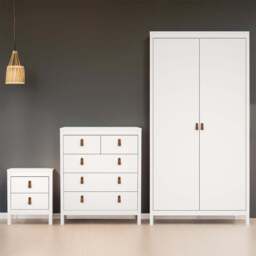 Florence Barcelona White 3 Piece Bedroom Furniture Set - Furniture To Go - Wilko - thumbnail 1