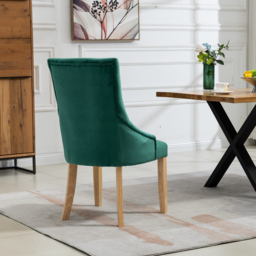 Artemis Home Ravenna Set of 2 Green Velvet Dining Chair - Wilko - thumbnail 6