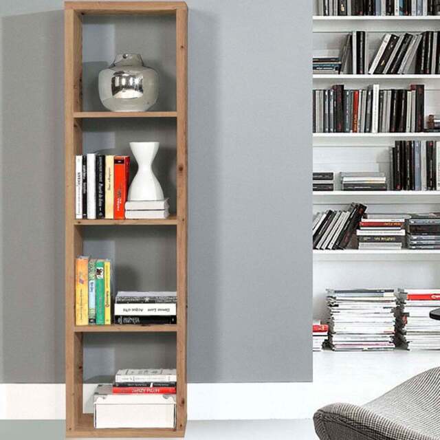 Florence Mauro 4 Shelf Artisan Oak Bookshelf - Brown - Wilko - image 1