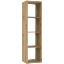Florence Mauro 4 Shelf Artisan Oak Bookshelf - Brown - Wilko - thumbnail 3