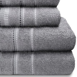 Rapport Home Berkley Embroidered Super Soft Pure Cotton Silver Face Towel - Wilko - thumbnail 4