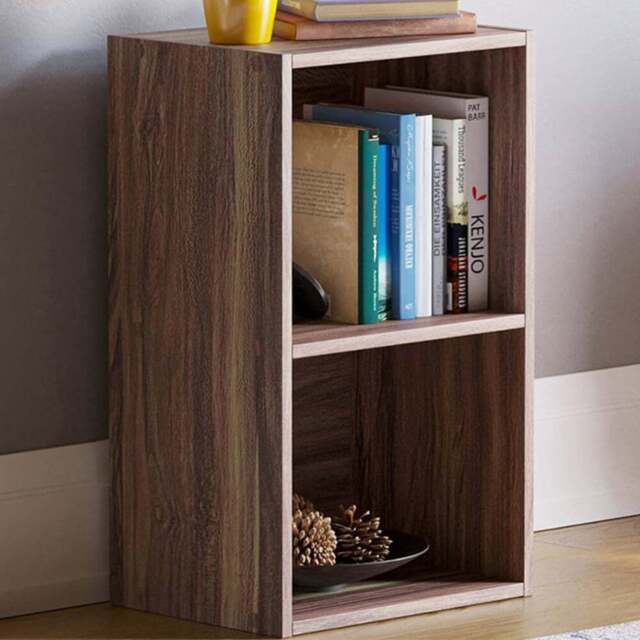 VIDA DESIGNS Oxford 2 Cube Walnut Bookcase - Size: 2 Shelf - Brown - Wilko - image 1