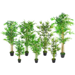 Leaf Bamboo Artificial Plant Pot in Pot 150cm - Size: 150 x 60 x 60cm - Green - Wilko - thumbnail 3