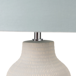 Pacific Lifestyle Kai Duck Egg Textured Ceramic Tall Table Lamp - Blue - Wilko - thumbnail 4