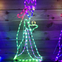 Samuel Alexander 360 Multicolour LED Nativity Three Wise Men Silhouette Rope Light 70cm - Size: 70 x 70 x 10cm - Multi Coloured - Wilko - thumbnail 5