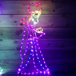 Samuel Alexander 360 Multicolour LED Nativity Three Wise Men Silhouette Rope Light 70cm - Size: 70 x 70 x 10cm - Multi Coloured - Wilko - thumbnail 3