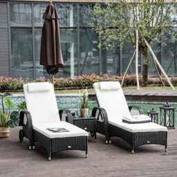 Outsunny Rattan Hammock Table Set Black - Size: 56 x 73 x 200cm - Wilko - thumbnail 1