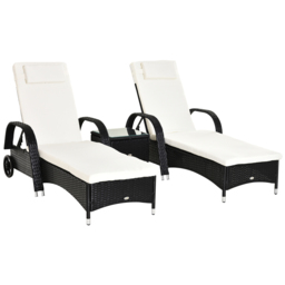 Outsunny Rattan Hammock Table Set Black - Size: 56 x 73 x 200cm - Wilko - thumbnail 3