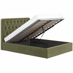 Flair Marley Double Green Velvet Ottoman Bed with Buttoned Headboard - Wilko - thumbnail 4