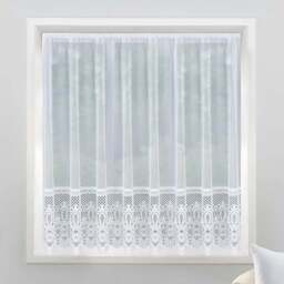Tyrone Textiles Brazil White Pocket Header Net Curtain 500 x 101cm - Size: 101 x 500 x 1cm - Wilko