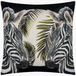 Paoletti Leopardis Multicolour Zebra Woven Polyester Filled Outdoor Cushion 50 x 50cm - Wilko - thumbnail 1