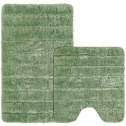 Velosso Lexington Sage Bath Mat Set - Size: 50 x 80 x 1cm - Green - Wilko