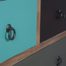 Pacific Lifestyle Loft 4 Drawer Multicolour Pine Wood Chest of Drawers - Wilko - thumbnail 4