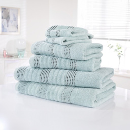 Rapport Home Spa Super Soft and Absorbent Cotton Duck Egg Face Towel - Size: 0.1 x 30 x 30cm - Green - Wilko - thumbnail 3